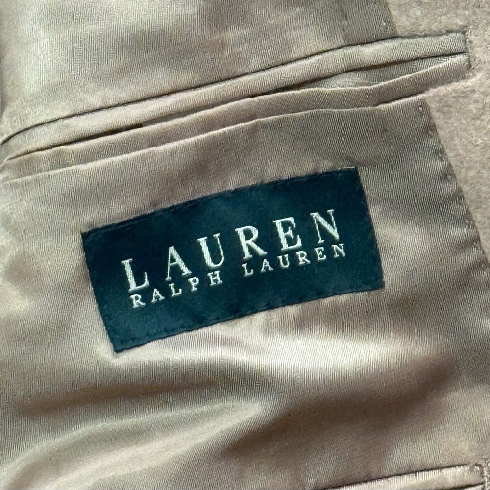 Vintage Lauren Ralph Lauren 100% Camel Hair Men's Tan Blazer Sports Coat 46R - Picture 10 of 11